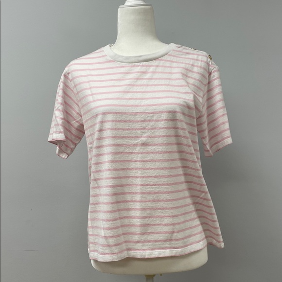 Draper James Pink and White Striped Top - Picture 1 of 9